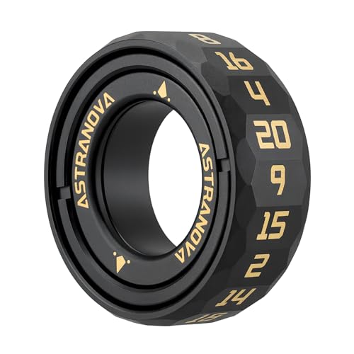 Unique D20 Dice Ring Spinning Top Jewelry - Zinc Alloy RPG Gaming Accessory with Rotating Dice D20, Geek Gift for Tabletop Gamers (Black) - color: Black