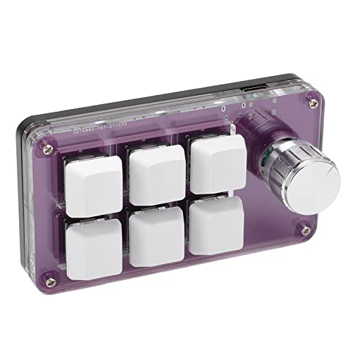 One Handed Gaming Keyboard Mechanical Keyboard Multifunction Mini Gaming Keypad Shortcut Programmable Keyboard with Knob