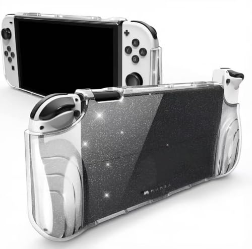 Mumba Case for Nintendo Switch OLED 2021, [Thunderbolt Series] Protective Glitter Bling Cover with TPU Grip Compatible with Nintendo New Switch OLED 7 Inch Console and Joy-Con Controller (Glitter) - color: Glitter
