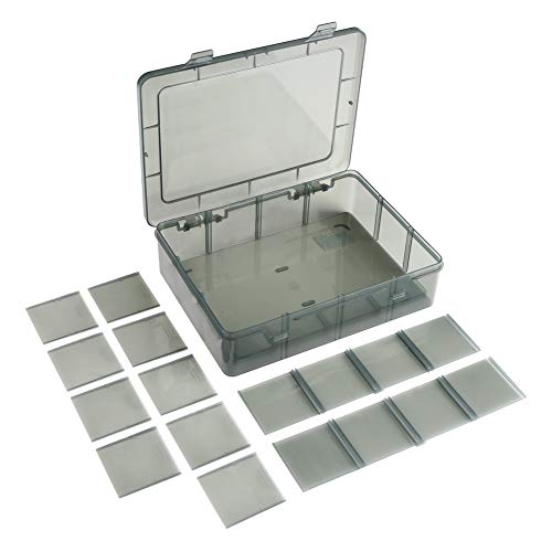 Vidifor 12 Girds Large Plastic Craft Storage Containers, Compartment Storage Container, Parts Storage Box with Adjustable Dividers for Sewing Arts, Washi Tape Batteries Electronics Parts and more - size: 12 Grids (No Printed) 1 Pack