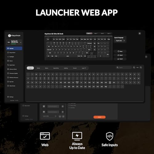 Keychron Q5 Ultra 8K Polling Rate Wireless Custom Mechanical Keyboard | 2.4 GHz & Bluetooth ZMK Launcher 660Hr Battery Aluminum Body with Hot-swappable Banana Switches for Mac Windows Linux - Black - color: Banana Switch