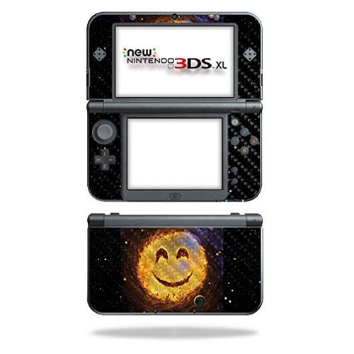 MightySkins Carbon Fiber Skin for Nintendo New 3DS XL (2015) - Galaxy Smile | Protective, Durable Textured Carbon Fiber Finish | Easy to Apply, Remove, and Change Styles | Made in The USA - color: Galaxy Smile