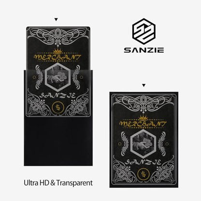 SANZIE Penny Card Sleeves Matte Card Sleeve Deck Card Protector Sleeves Trading Card Sleeve Fit for MTG, TCG, PTCG and Trading Cards 68 Count (Deep Gray) - color: Matt Deep-gray