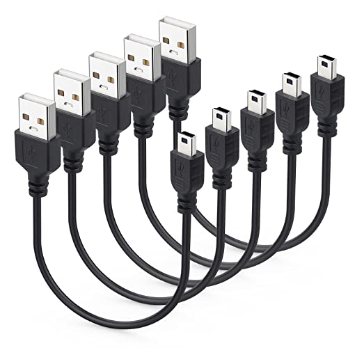 Smays Mini USB Cable 1ft 5-Pack Bulk, Short Mini 5p USB Charger Cord - size: 1 Feet 5-Pack