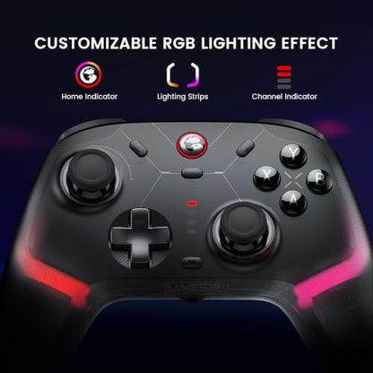 GameSir Cyclone 2 Wireless PC Controller — 1000Hz Polling Rate, TMR Joysticks, Hall Effect & Micro 2-in-1 Triggers, PC Gaming Controller for PC/Android/Switch/Switch 2 with Charging Dock(White) - color: White