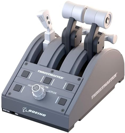 Thrustmaster TCA Quadrant Boeing Edition Throttle Add-On - XBOX & PC | Dual-engine levers, adjustable resistance, Hall-Effect sensors, 17 controls, autopilot functions, for flight sim cockpits - style: Quadrant
