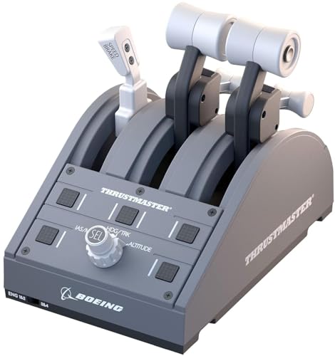 Thrustmaster TCA Quadrant Boeing Edition Throttle Add-On - XBOX & PC | Dual-engine levers, adjustable resistance, Hall-Effect sensors, 17 controls, autopilot functions, for flight sim cockpits - style: Quadrant