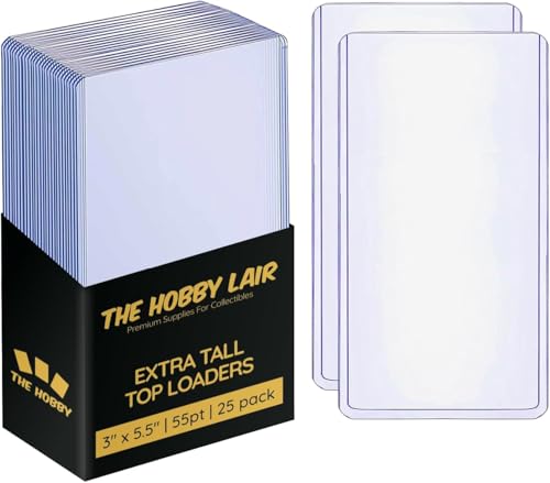 Tallboy Extra Tall & Thick Toploader for Sealed TCG Promo Packs | Will NOT FIT Entire Booster Packs | 3"x5.5" | 100pt | Perfect for PSA submissions | 15 Pack