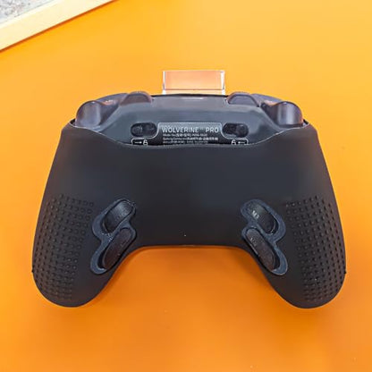 Gaming Controller Case for Razer Wolverine V3 Pro, Black Silicone Skin Cover, Shockproof Protection Sleeve - color: Black