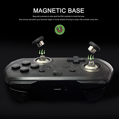 Controller Metal Thumbsticks Replacement for Nintendo Switch Pro Controller 8 in 1 Swap Magnetic Analog Thumb Sticks Set Joystick Parts Repair Accessories Kit
