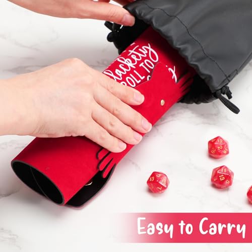 Red Cats Dice Tray Novelty Cat PU Leather Rolling Dice Tray Portable Dice Holder Cute Cat Desk Organizer Funny Gift for RPG, DND Game Players - color: Red