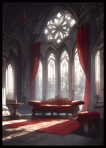MTG Card Sleeves -Elegant Parlor- Surveil Lands - Ultra Clear Front & Matte Finish Back, 100 Count Standard Size Matte Art Sleeve for Magic the Gathering - color: Elegant Parlor