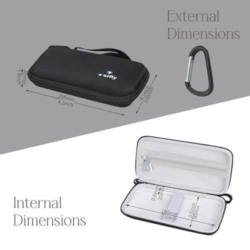 worfty Case for Trimui Smart Pro 5 inch Handheld Game Console - Hard Travel Protective Carrying Storage Bag (Case Only) (Black)
