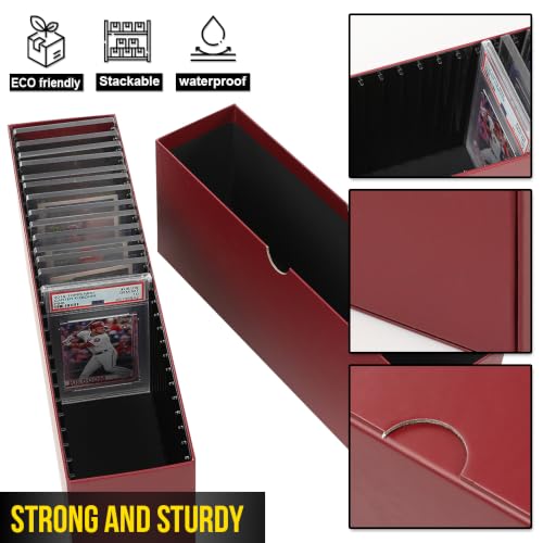CROSSDESIGN Slotted Graded Card Storage Holder Container Trading Cards | Boxes with Slat Storage Boxes