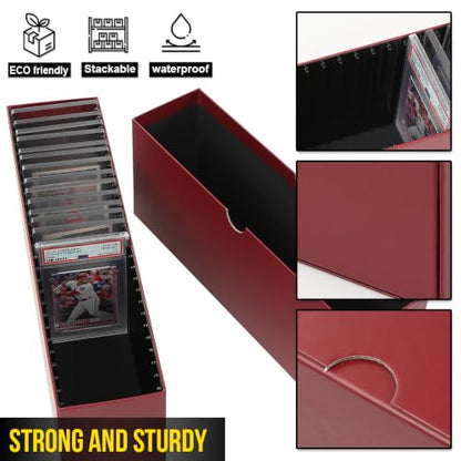 CROSSDESIGN Slotted Graded Card Storage Holder Container Trading Cards | Boxes with Slat Storage Boxes