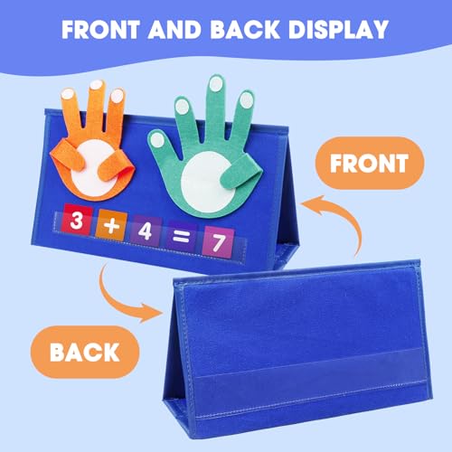 Auchq Preschool Learning Toys for Toddlers 3 4 5 Years Old, Montessori Educational Math Manipulates Number Counting Blocks for Kids, Finger Counting Math Desktop Toy for Boys Girls Birthday Gifts.