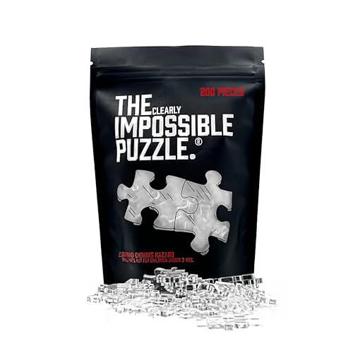 The Clearly Impossible Puzzle 100, 200, 500, 1000 Pieces Hard Puzzle for Adults Cool Difficult Clear Brain Teaser - Difficult Funny for Adults (200 Piece) - size: 200 Piece