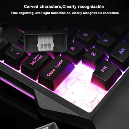 One Handed Gaming Keyboard, 35 Keys RGB Backlight Ergonomic Mini Gaming Keypad, PC Accessory with Wrist Rest, Ideal for 8, 7, Vista, ME, OS X