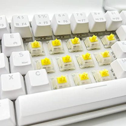 Gateron Milky Yellow Pro V2 Linear Switches Pre-lubed 5-Pin 50gf for All MX Mechanical Keyboard Game Keyboard(Milky Yellow Pro V2,90PCS) - color: Milky Yellow Pro V2, size: 90Pcs