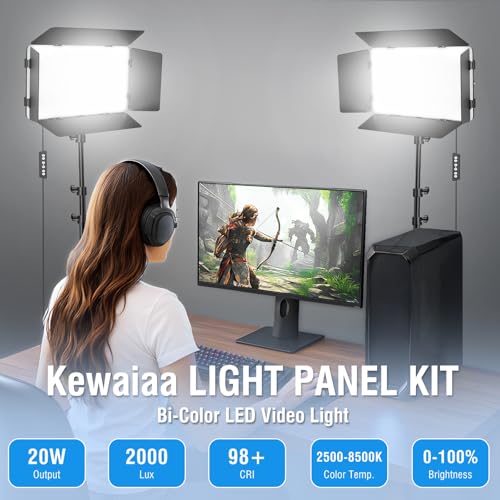 2-Pack LED Video Light Kit, 2500K-8500K Studio Light for Video Recording/Photography - size: 2 Pack (with Barndoor)