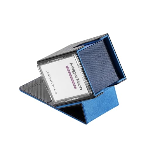 Mage Tech Adventurer [Hero] Modular Deck Box - Holds 99 Double-Sleeved Cards - Includes Avatar Holder - Ultra-Rugged, Expandable Design - MTG Commander/EDH & More - Black/Blue - color: 2. Enigma (Black/Blue), style: 2. Hero