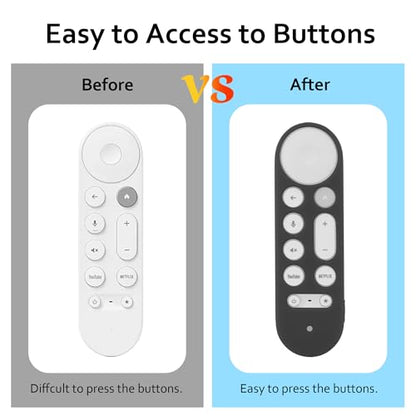 LEFXMOPHY Cover for Google TV Streamer 4K Remote Control Case 2024 Silicone Protective Sleeve - Black - color: BLACK