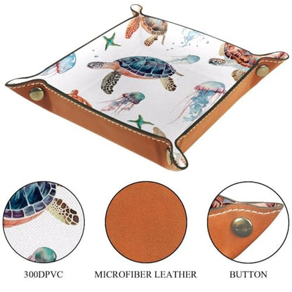 Sea Turtles Dice Tray Dice Rolling Tray Folding Dice Holder for Dice Games, Like RPG, DND and Other Table Games - color: Multi 17
