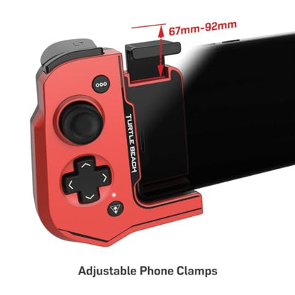 Turtle Beach Atom Mobile Game Controller with Bluetooth for Cloud Gaming on Android Mobile Devices with Compact Shape, Console Style Controls & Low Latency Bluetooth - Red - color: Red