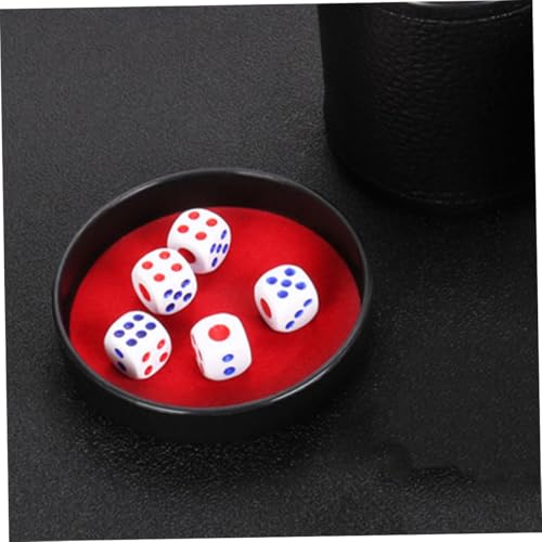 5pcs Plush Leather Dice Cup Lid Holder Dice Shaker Base Storage Cup Lid Base Tray for Bar