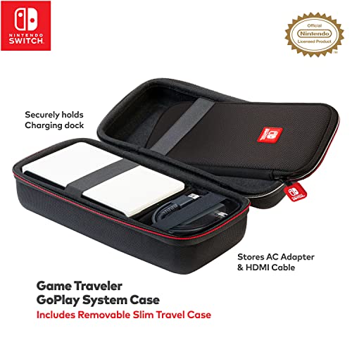 Game Traveler Officially Licensed Nintendo Switch OLED & Nintendo Switch GoPlay System Case - BONUS Slim Case Included, Travel with Your Complete NSW System and/or Your Handheld, (NNS5000)