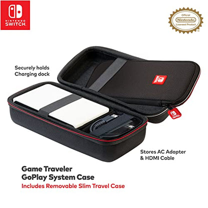 Game Traveler Officially Licensed Nintendo Switch OLED & Nintendo Switch GoPlay System Case - BONUS Slim Case Included, Travel with Your Complete NSW System and/or Your Handheld, (NNS5000)