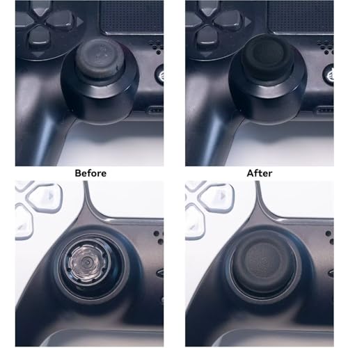 Ferkurn Replacement Thumb Grips Cap Compatible with PS5/4 Controller Edge Accessories, Anti-Slip Anti-Stickiness Anti-Scratch Joystick Caps Controller Thumbstick Grips Replacement Button, Repair Part - color: Pink