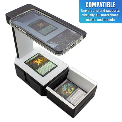 EnderToys MTG Card Scanner - Scan Station Deluxe - TCG Sleeved & Unsleeved | Trading Card Scanner Sorting Tray MTG Scanner - color: Scan Station Deluxe Set - Black