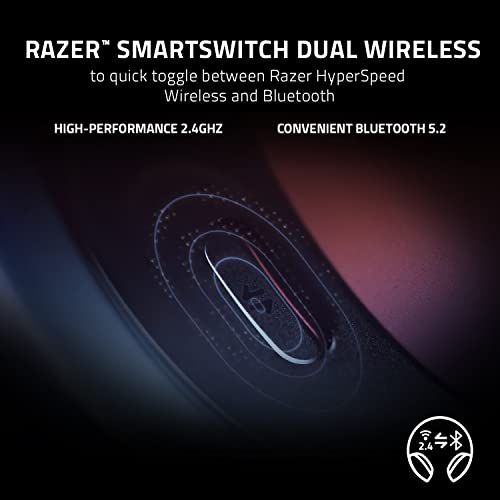 Razer Barracuda Wireless Gaming & Mobile Headset, 2.4GHz + Bluetooth, Black | Integrated Noise-Cancelling Mic, 50mm Drivers, 40 Hr Battery, for PC, PlayStation, Switch 2, Android, iOS - color: Classic Black, size: Standard, style: Barracuda