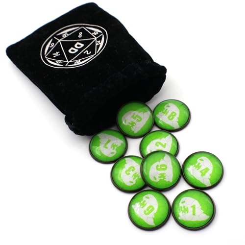 D&D Numbered Monster Token Markers for Dungeons and Dragons (Slime) - style: Slime