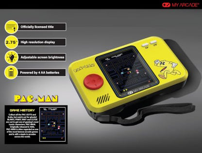 My Arcade Pac-Man Pocket Player Pro: Retro Gaming, Arcades, 2.8" Screen | Birthday Gifts, Portable Gaming, Games for Kids and Adults - style: PacMan