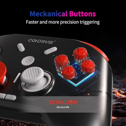 COIORVIS Switch Controllers Compatible with Switch2/Switch/Lite/OLED/Steam Deck/Android/IOS, Programming Wireless Pro Controller with Motion Control, Vibration, Wake-up, Turbo, Screenshot