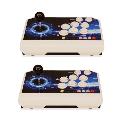 RegiisJoy Pair of Arcade Fighting Stick fits All Game Console,4-player Game Bluetooth Controller for PC Windows, Android, Xbox, PS3