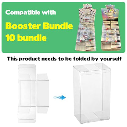 Rainmae 5PCS Protector Case for Booster Bundle(10 Bundle) Build & Battle Plastic Display Box (NOT Fit for NEW Booster), Duty Dust Resistant Protector Case with Lid Compatible with Ultimate Collectible