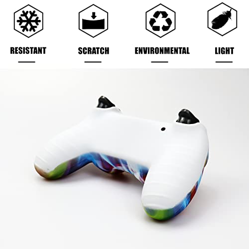 Skin for Ps4 Controller, 1pc Anti-Slip Shell Cover Case with 10 Joystick Grips Silicone Cover Sticker for PlayStation 4 Controller(PS4 Controller #15) - color: PS4 controller #15