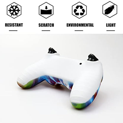 Skin for Ps4 Controller, 1pc Anti-Slip Shell Cover Case with 10 Joystick Grips Silicone Cover Sticker for PlayStation 4 Controller(PS4 Controller #15) - color: PS4 controller #15