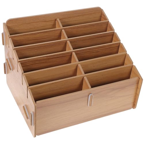 MAGICLULU Portable Multi-Grid Card Sorter Box 12-Compartment Card Storage Organizer Case for Trading Cards Game Supplies 8.66X6.29X5.51 Inches