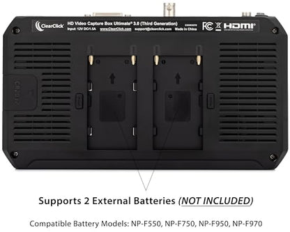 ClearClick HD Video Capture Box Ultimate 3.0 (Third Generation) - Capture or Stream Video from HDMI, DVI, SDI, S-Video, RCA, AV, VHS, VCR, DVD, Camcorders, Hi8