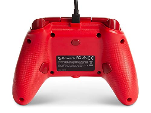 PowerA Enhanced Wired Controller for Xbox Series X|S - Red, Detachable 10ft USB Cable, Mappable Buttons and Rumble Motors, Officially Licensed for Xbox - color: Red