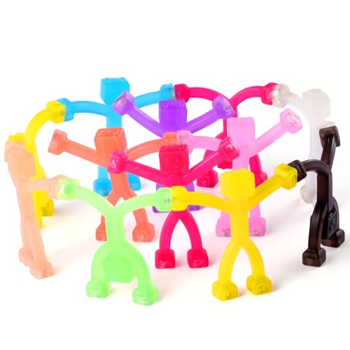 17pcs Magnetic Robote Figures for Kids 3-8 Travel STEM Fidget Toy | Safe ASTM-certified, Quiet Play for Airplane Car Trips Restaurant, Develops Creativity for Classroom Rewards Stocking Stuffer - color: Magnet Robot [Clear], size: 12pcs