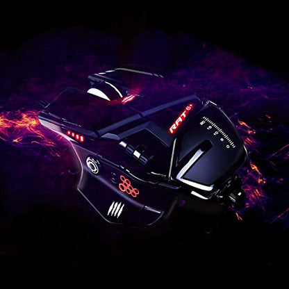 MAD CATZ MR04DCINBL000-0 R.A.T. 6+ Corded Optical Gaming Mouse, Black