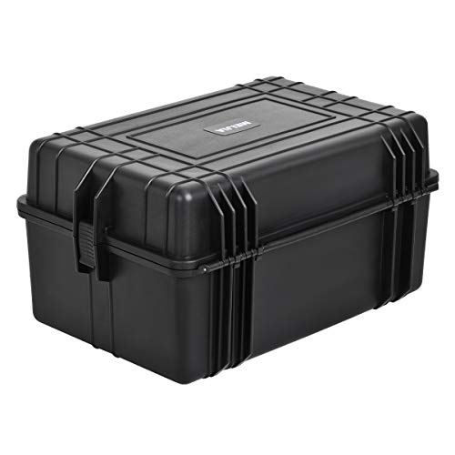 MEIJIA All Weather Waterproof Hard Camera Case,Hard Case with Customizable Fit Foam,Fit Use of Drones,Camera,Equipments,Pistols,Elegant Black (Black, 24.01"x16.92"X12.2") - size: 24.01"x16.92"X12.2"