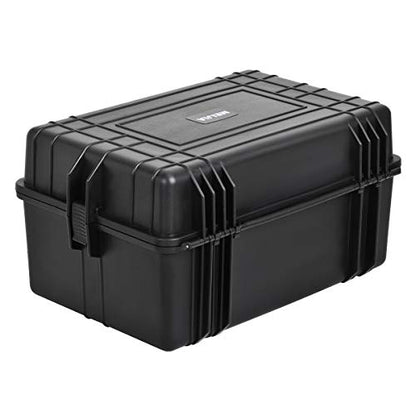 MEIJIA All Weather Waterproof Hard Camera Case,Hard Case with Customizable Fit Foam,Fit Use of Drones,Camera,Equipments,Pistols,Elegant Black (Black, 24.01"x16.92"X12.2") - size: 24.01"x16.92"X12.2"