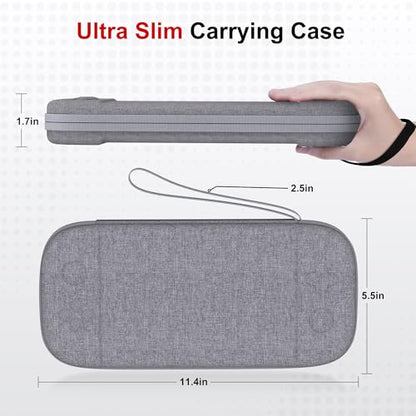 STARTRC GAMES Slim Carrying Case for Nintendo Switch 2 2025, Hard Shell Travel Case with 12 Game Card Slots, Portable Carry Bag for Switch 2 Console Gray - color: Gray