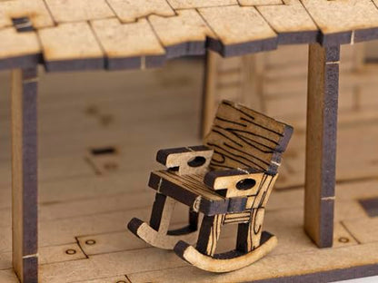 TowerRex Bar Furniture D&D Scatter Terrain Set for 28mm Miniatures, Dungeons and Dragons, Warhammer, Pathfinder DND Miniatures
